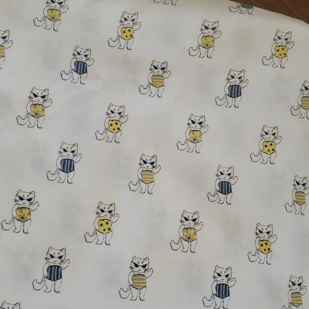 ISAAC MOZRAHI CATS ON THE BEACH TWIN FLAT SHEET.     #5163